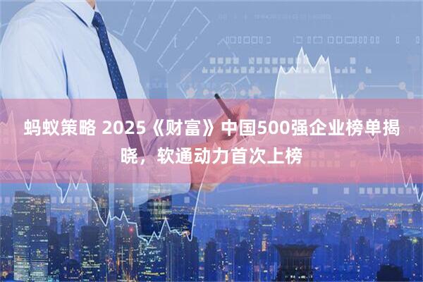 蚂蚁策略 2025《财富》中国500强企业榜单揭晓，软通动力首次上榜
