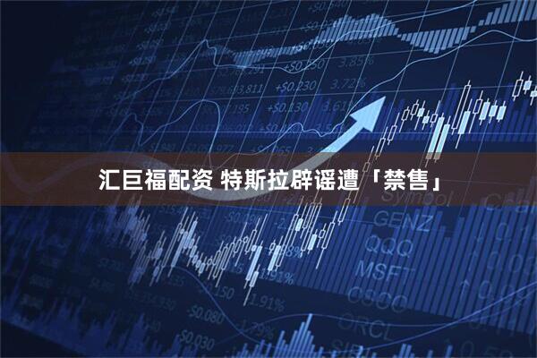 汇巨福配资 特斯拉辟谣遭「禁售」